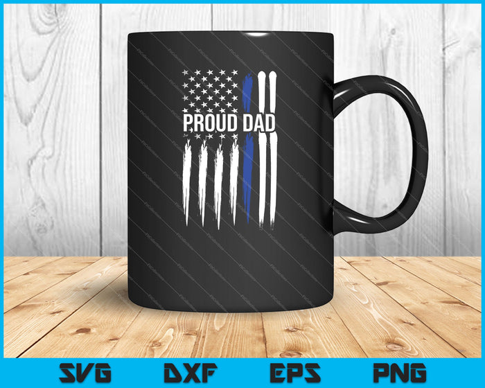 Delgada línea azul orgulloso papá policía familia SVG PNG cortando archivos imprimibles Delgada línea azul orgulloso papá policía familia SVG PNG cortando archivos imprimibles