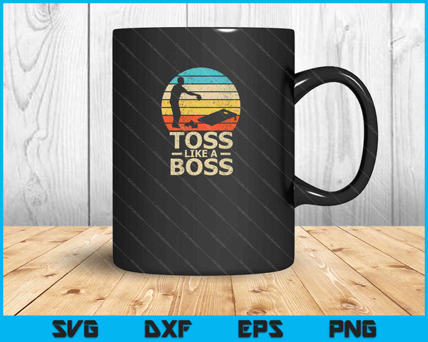 Lanza como un jefe estilo retro Cornhole SVG PNG cortando archivos imprimibles