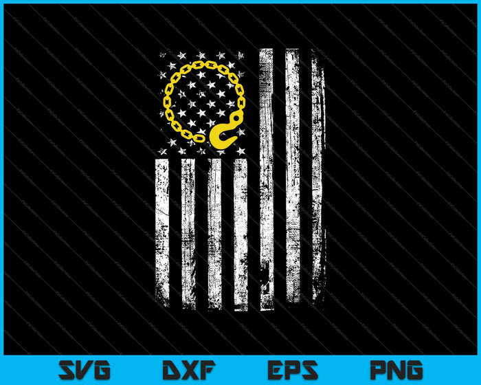 Tow Truck Driver American Flag SVG PNG Cutting Printable Files Tow Truck Driver American Flag SVG PNG Cutting Printable Files