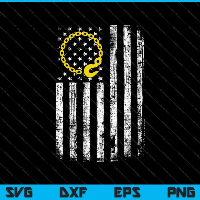 Tow Truck Driver American Flag SVG PNG Cutting Printable Files Tow Truck Driver American Flag SVG PNG Cutting Printable Files