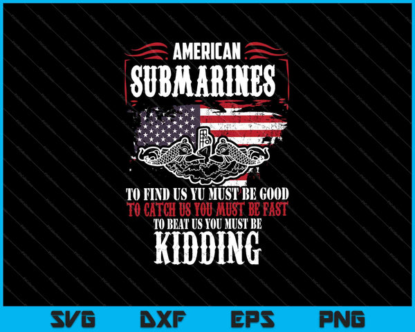 Amerikaanse militaire onderzeeër SVG PNG snijden afdrukbare bestanden