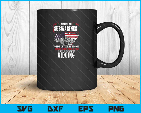 Amerikaanse militaire onderzeeër SVG PNG snijden afdrukbare bestanden