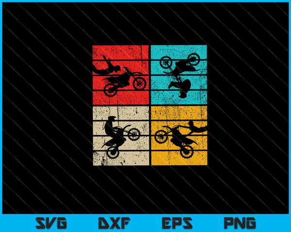 Vintage Dirt Bike Motocross MX Motorcycle Svg Cutting Printable Files