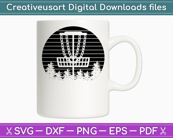 Vintage Disc Golf Frisbee Golf Frolf Flying Disc SVG PNG Cutting Printable Files