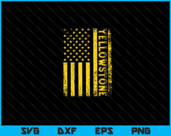Yellowstone American Flag Svg Cutting Printable Files