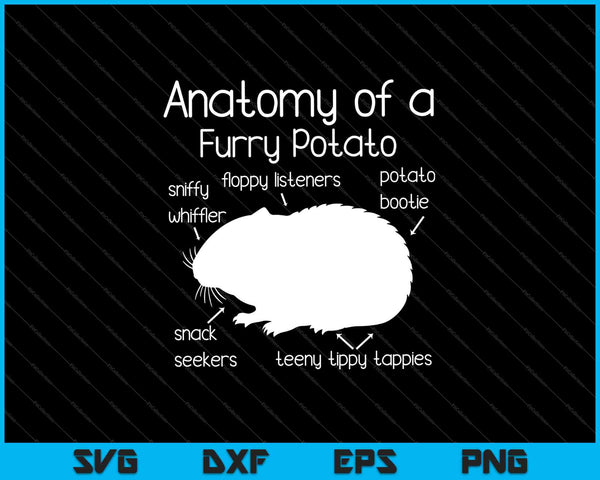 Anatomía de una patata peluda SVG PNG cortando archivos imprimibles