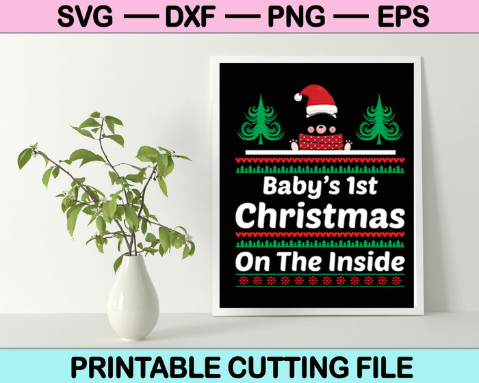 La primera Navidad del bebé SVG PNG cortando archivos imprimibles  La primera Navidad del bebé SVG PNG cortando archivos imprimibles