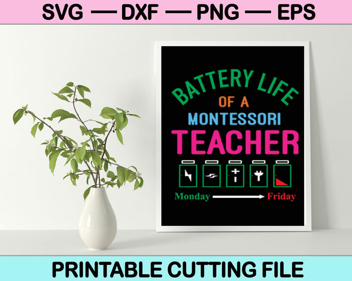Battery Life of a Montessori Teacher Monday to Friday Christmas SVG PNG Cutting Printable Files for T-Shirt Battery Life of a Montessori Teacher Monday to Friday Christmas SVG PNG Cutting Printable Files for T-Shirt