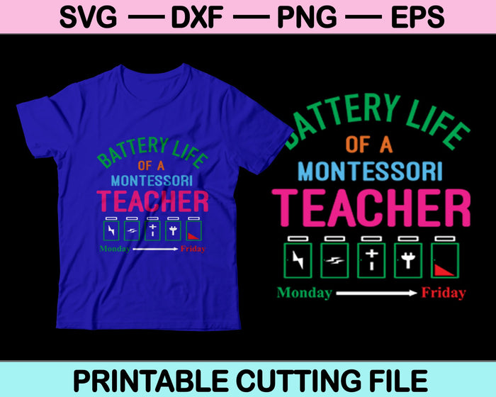 Battery Life of a Montessori Teacher Monday to Friday Christmas SVG PNG Cutting Printable Files for T-Shirt Battery Life of a Montessori Teacher Monday to Friday Christmas SVG PNG Cutting Printable Files for T-Shirt