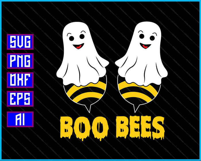 Boo Bijen Halloween SVG PNG Snijden afdrukbare bestanden Boo Bijen Halloween SVG PNG Snijden afdrukbare bestanden