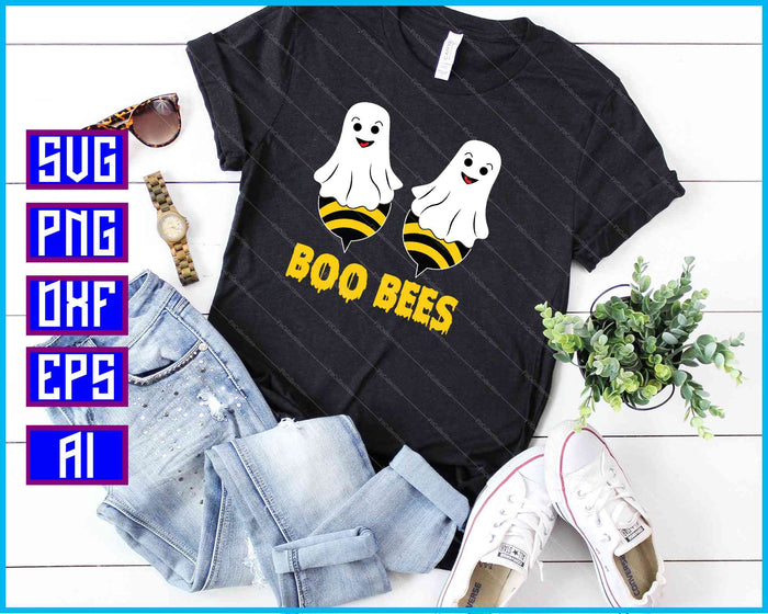 Boo Bijen Halloween SVG PNG Snijden afdrukbare bestanden Boo Bijen Halloween SVG PNG Snijden afdrukbare bestanden