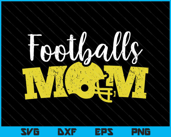 Footballs Mom SVG PNG Cutting Printable Files