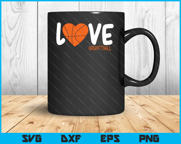 Funny Love Basketball Lover SVG PNG Cutting Printable Files