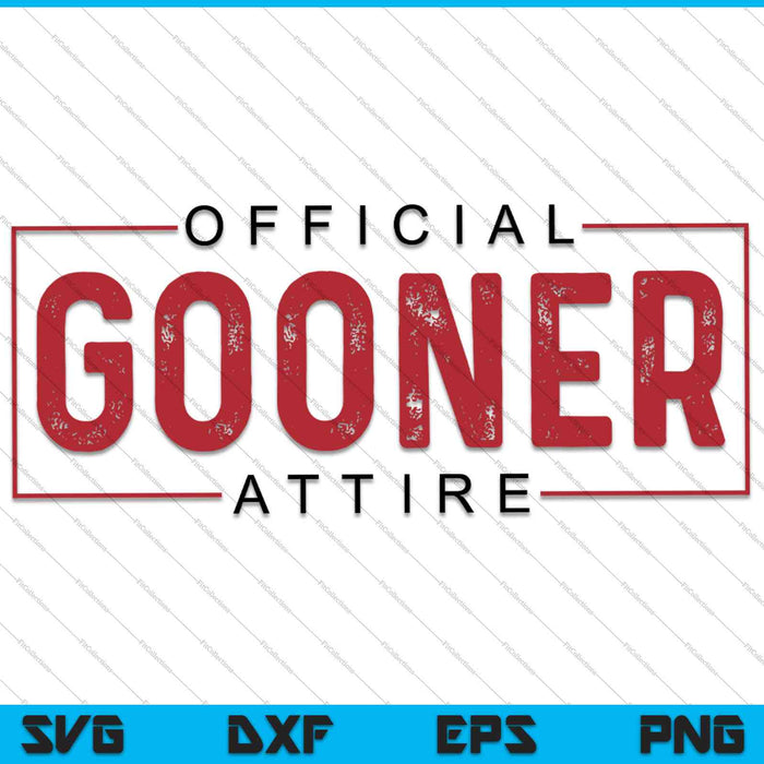 Officiële Gooner kleding SVG PNG snijden afdrukbare bestanden Officiële Gooner kleding SVG PNG snijden afdrukbare bestanden