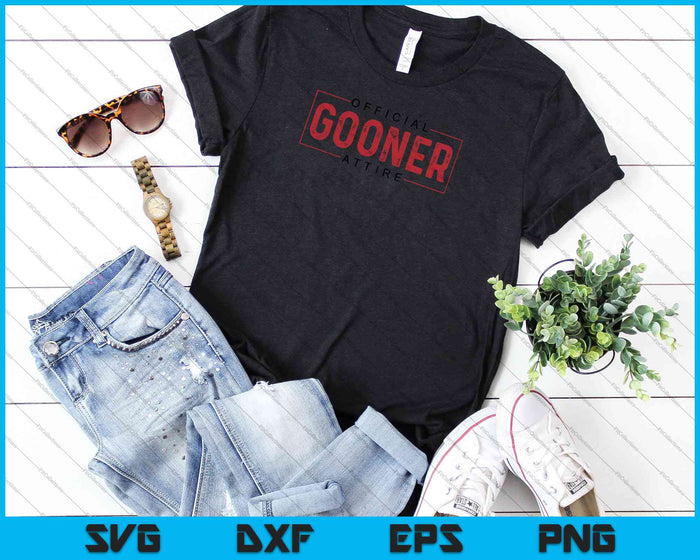 Officiële Gooner kleding SVG PNG snijden afdrukbare bestanden Officiële Gooner kleding SVG PNG snijden afdrukbare bestanden