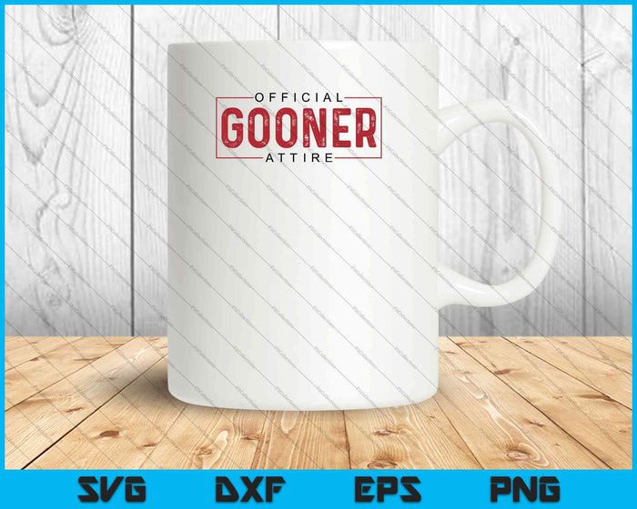 Officiële Gooner kleding SVG PNG snijden afdrukbare bestanden Officiële Gooner kleding SVG PNG snijden afdrukbare bestanden