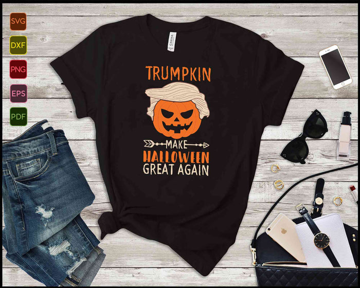 Trumpkin Make Halloween Great Again SVG PNG Cutting Printable Files Trumpkin Make Halloween Great Again SVG PNG Cutting Printable Files