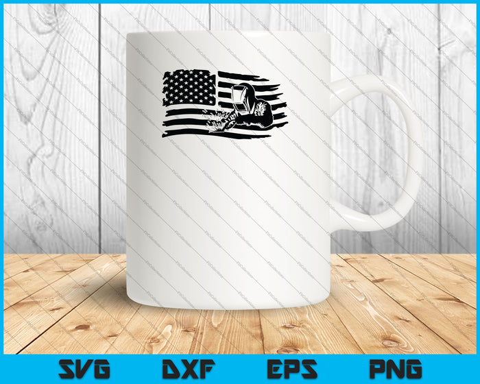 Welder American Flag SVG PNG Cutting Printable Files Welder American Flag SVG PNG Cutting Printable Files