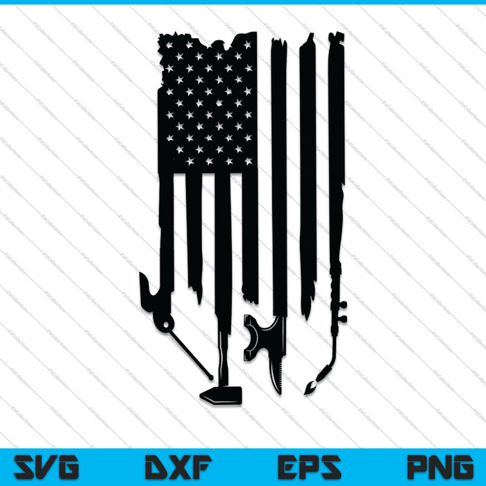 Welder American Flag USA SVG PNG Cutting Printable Files