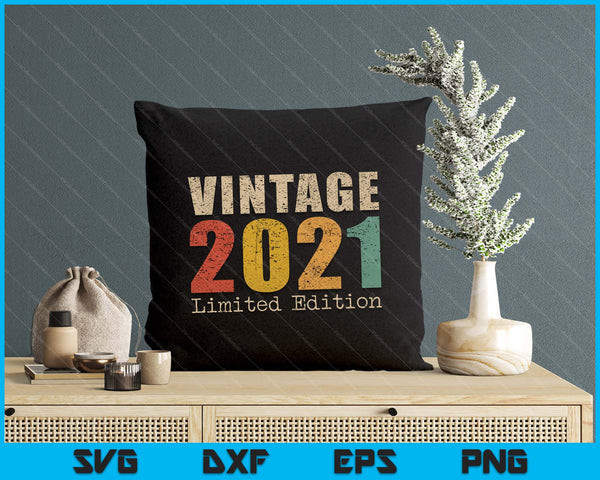 04 Year Old Gifts Vintage 2021 Limited Edition 4th Birthday SVG PNG Digital Printable Files