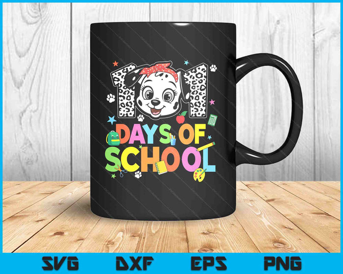 100 Days Of School Dalmatian Dog Boy Kid 100th Day Of School SVG PNG Digital Printable Files