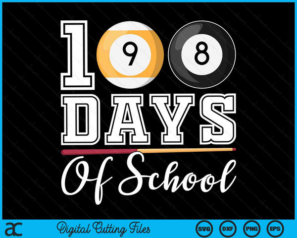 100 dagen school voor 100e dag poolbal student of leraar SVG PNG digitale snijbestanden