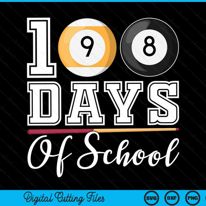 100 dagen school voor 100e dag poolbal student of leraar SVG PNG digitale snijbestanden