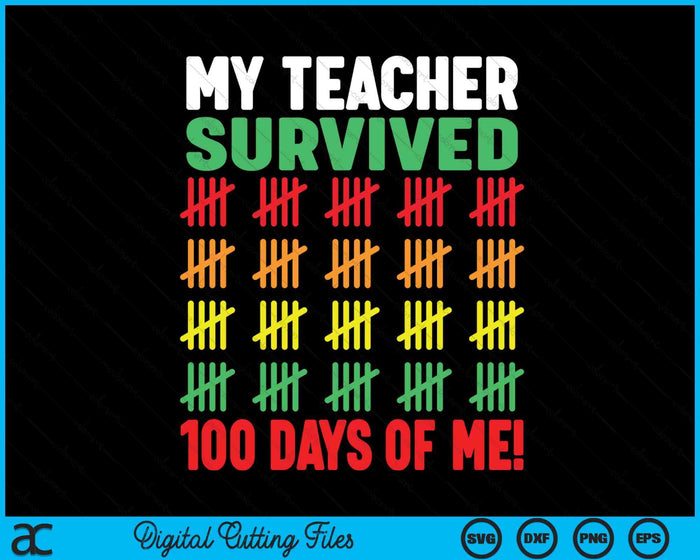 100 Days Of School Kids 100th Day Of School Costume SVG PNG Digital Cutting Files