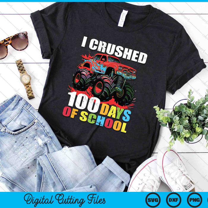 100 Days Of School Monster Truck 100th Day Of School Boys SVG PNG Digital Printable Files