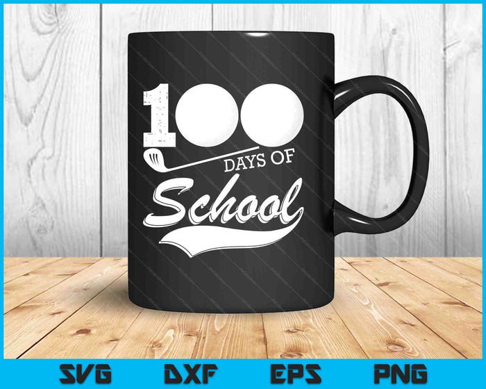 100 Days Of School Sports Game Golf Player Student SVG PNG Digital Cutting Files