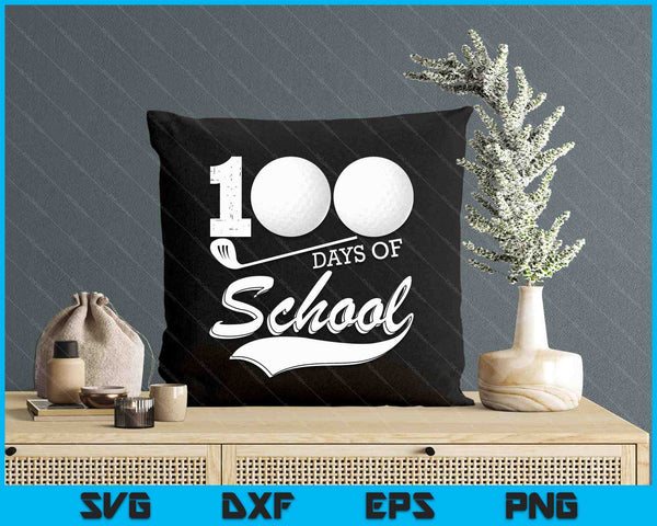 100 Days Of School Sports Game Golf Player Student SVG PNG Digital Cutting Files