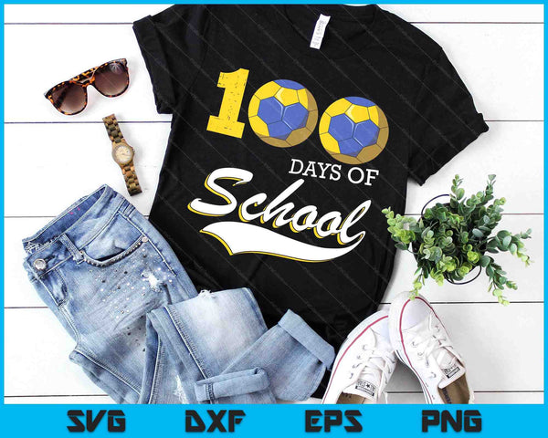 100 Days Of School Sports Game Handball Player SVG PNG Digital Cutting Files