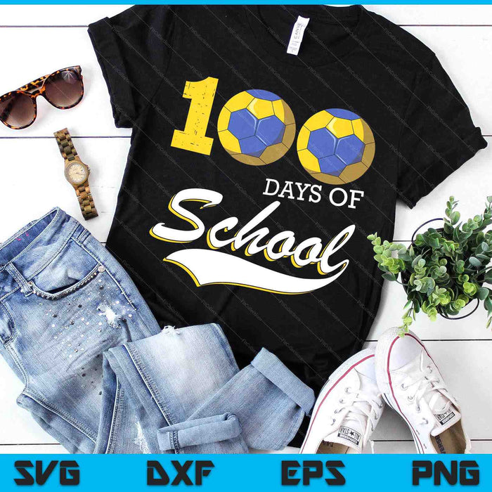 100 Days Of School Sports Game Handball Player SVG PNG Digital Cutting Files