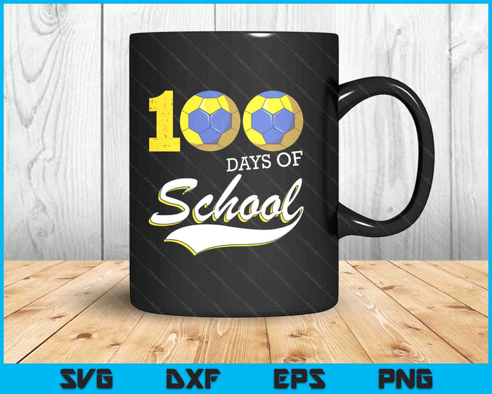 100 Days Of School Sports Game Handball Player SVG PNG Digital Cutting Files