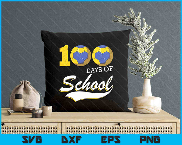 100 Days Of School Sports Game Handball Player SVG PNG Digital Cutting Files