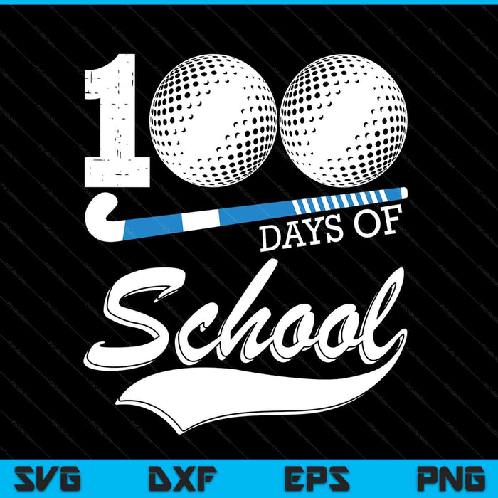100 days of school sports game hockey player SVG cut file