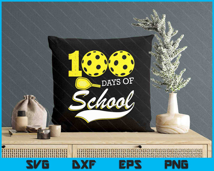 100 Days Of School Sports Game Pickleball Player SVG PNG Digital Cutting Files