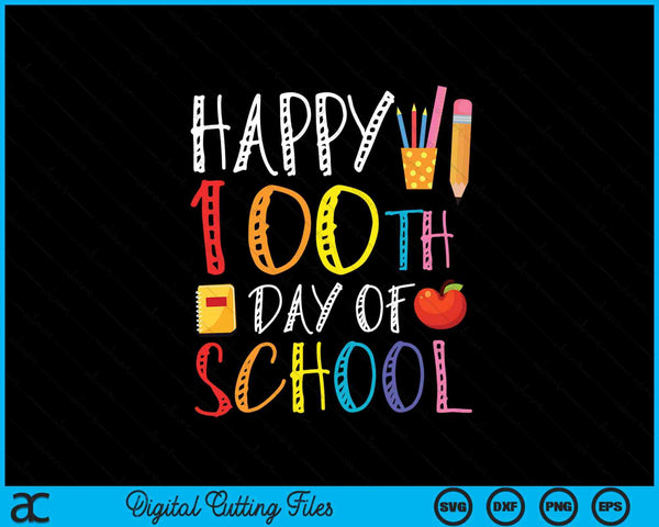 100 days of school teacher and student SVG cut file