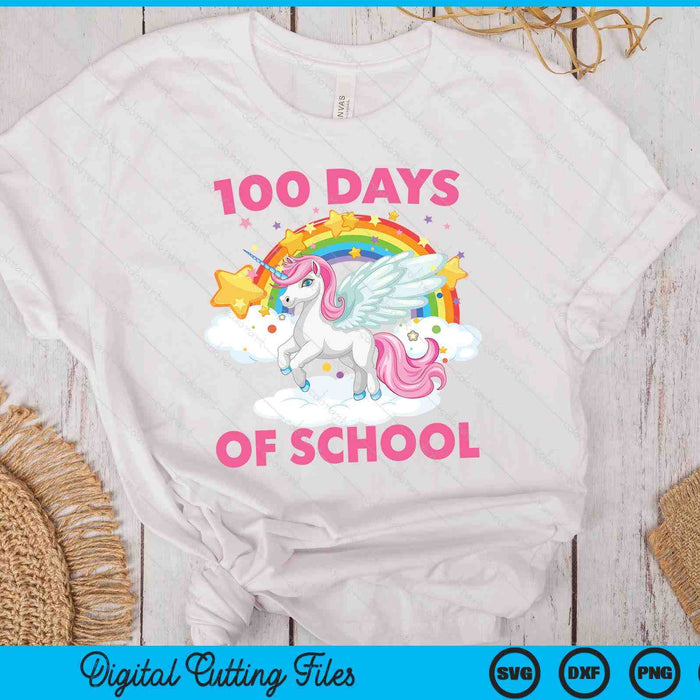 100 Days Of School Unicorn Girls Teacher 100th Day Of School SVG PNG Digital Printable Files