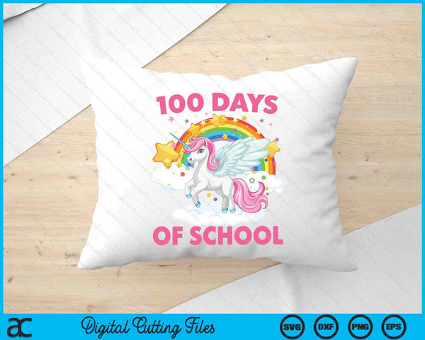 100 Days Of School Unicorn Girls Teacher 100th Day Of School SVG PNG Digital Printable Files