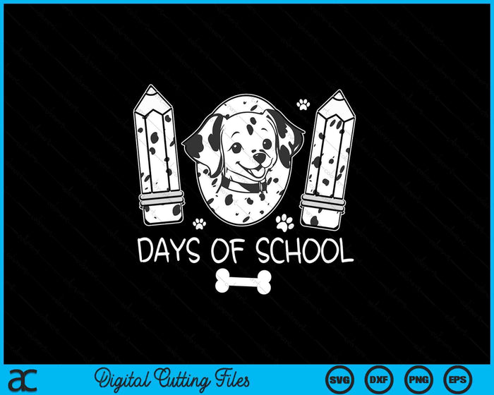 100 Days Smarter Dalmatian Dog 100 Days Of School Kids Boys SVG PNG Digital Printable Files