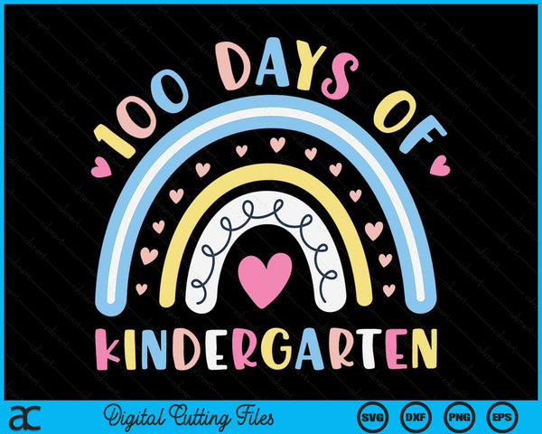100 dagen kleuterjuf Kids 100e schooldag SVG PNG digitale afdrukbare bestanden