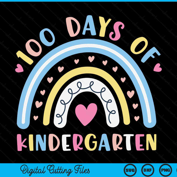 100 days of kindergarten teacher Kids 100th day of school SVG cut file