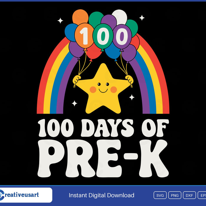 100 Days Of Pre-K SVG design