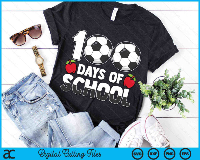 100th Day Of School Boys Girls Kids Football 100 Days Of School SVG PNG Digital Cutting Files