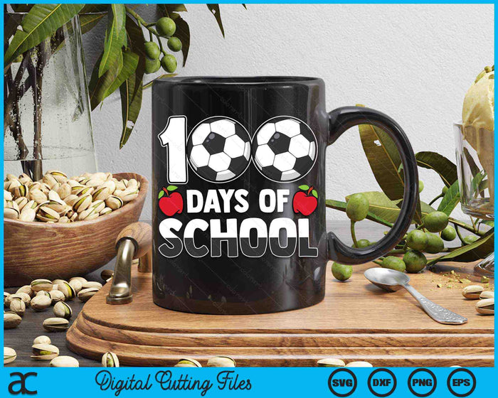 100th Day Of School Boys Girls Kids Football 100 Days Of School SVG PNG Digital Cutting Files