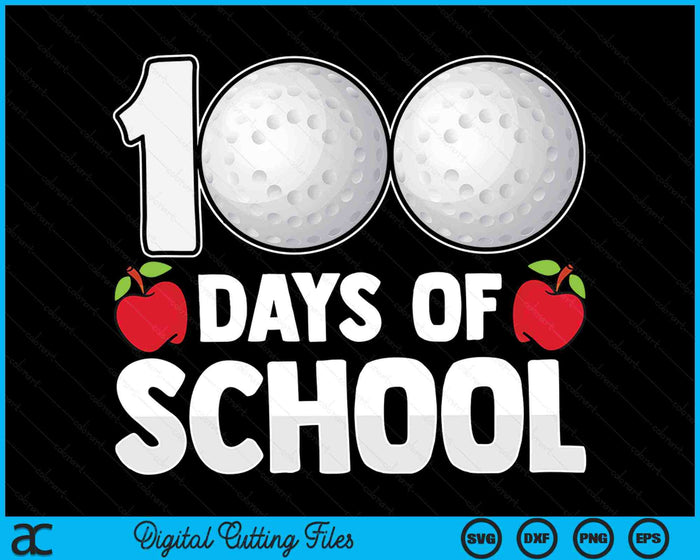 100th Day Of School Boys Girls Kids Hockey 100 Days Of School SVG PNG Digital Cutting Files