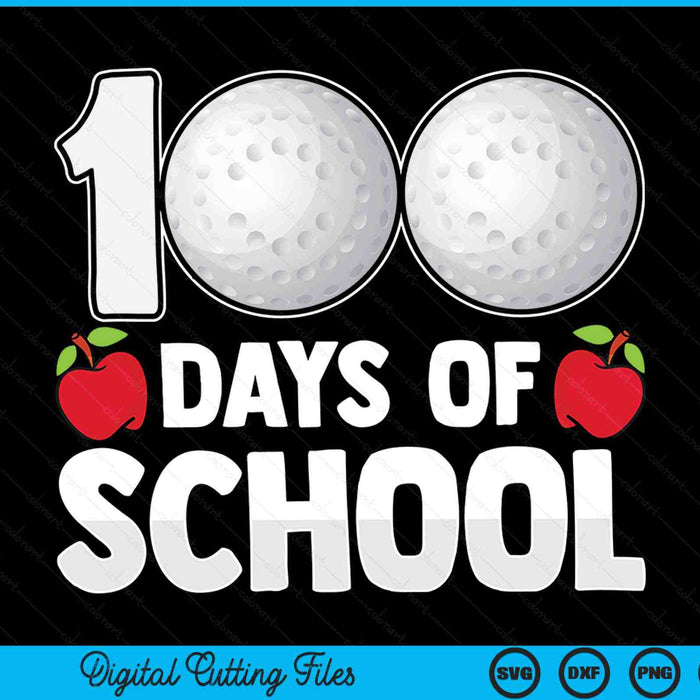 100th day of school hockey 100 days SVG cut file
