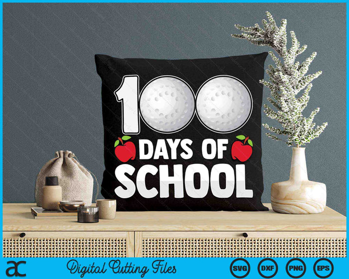 100th Day Of School Boys Girls Kids Hockey 100 Days Of School SVG PNG Digital Cutting Files