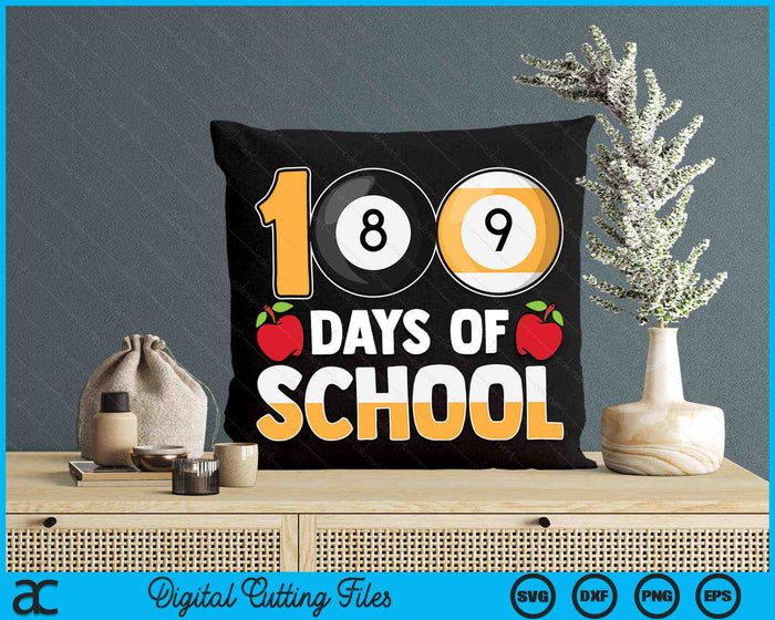 100th Day Of School Boys Girls Kids Pool Ball 100 Days Of School SVG PNG Digital Cutting Files